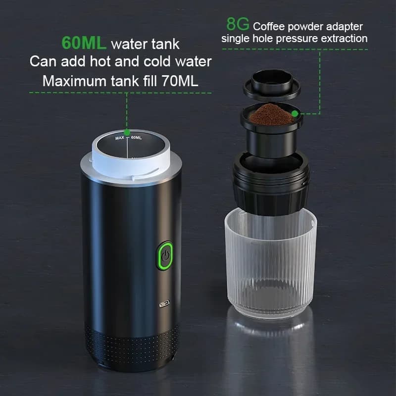 Taşınabilir 3'ü 1 Arada Espresso Kahve Makinesi