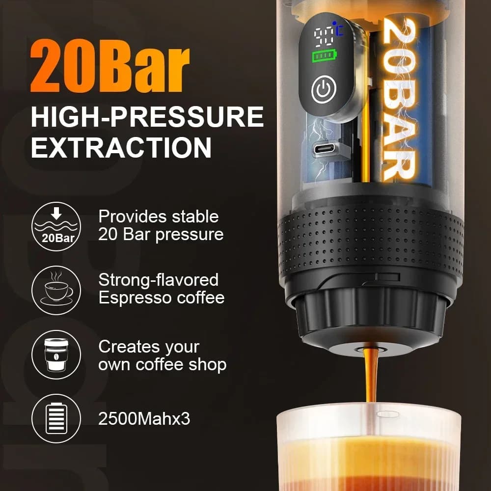 Taşınabilir Espresso Kahve Makinesi 3-in-1