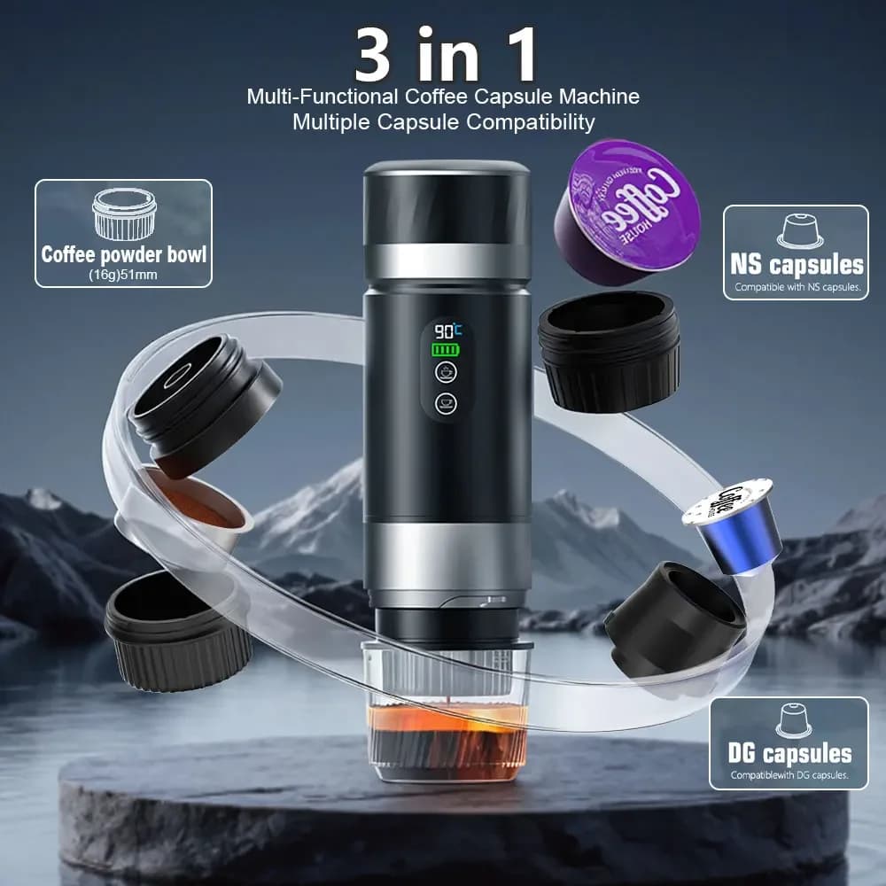 Taşınabilir Espresso Kahve Makinesi 3'ü 1 Arada