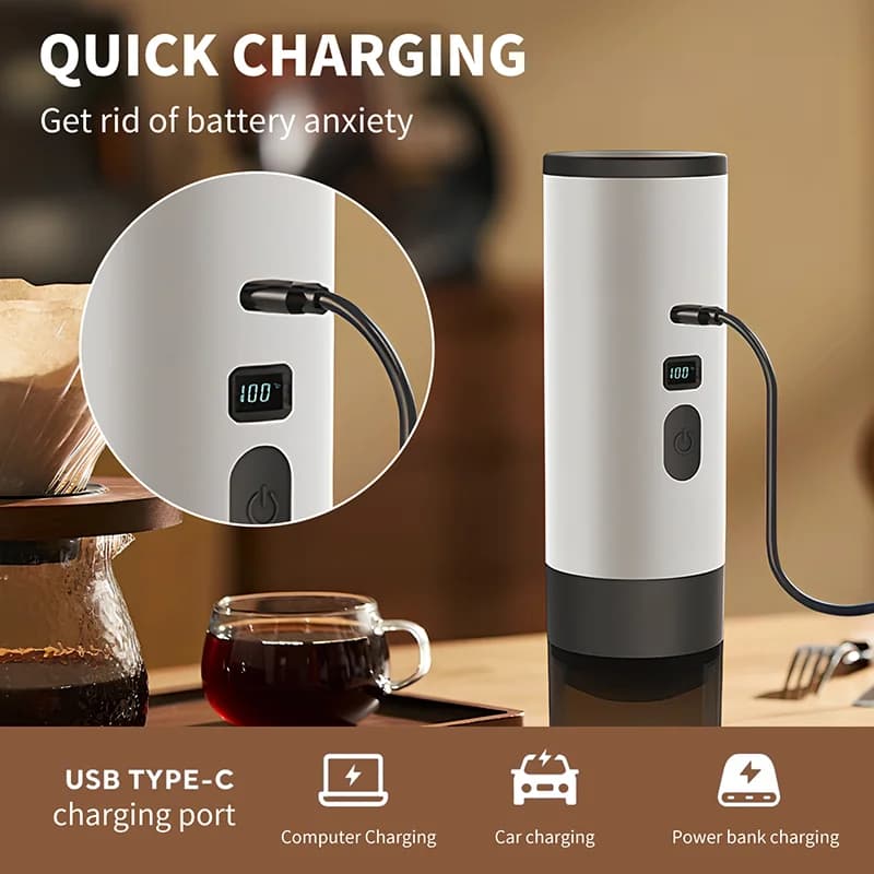 Taşınabilir Elektrikli Kahve Makinesi 7800mAh