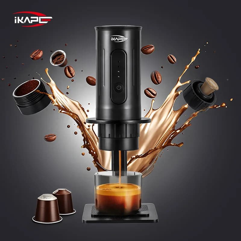 Taşınabilir Manuel Kahve Makinesi Kapsül & Ground Coffee
