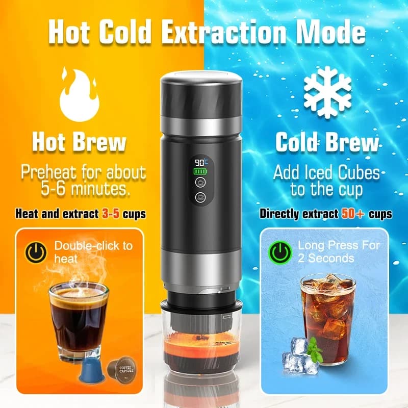 Taşınabilir Espresso Kahve Makinesi 3'ü 1 Arada