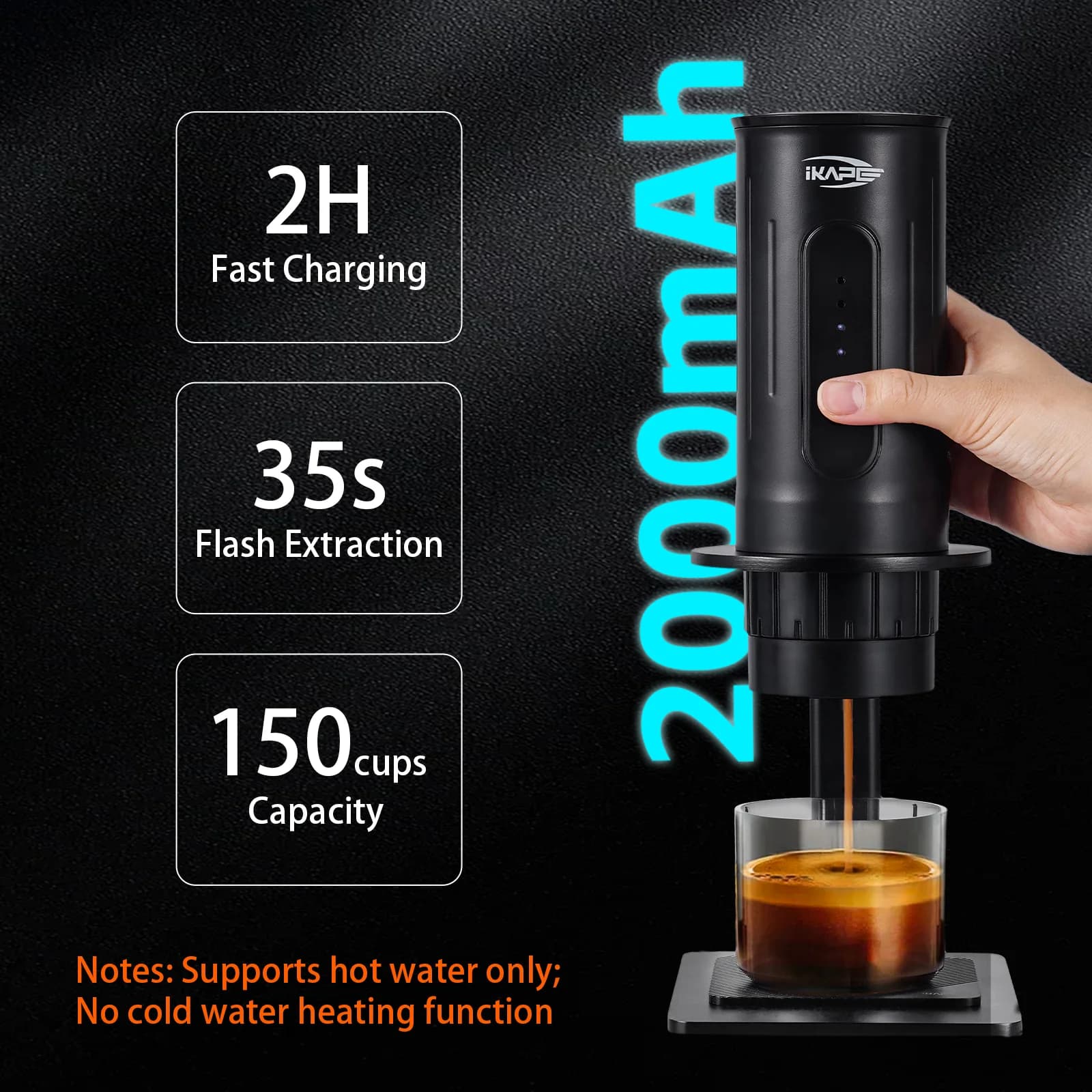 Taşınabilir Manuel Kahve Makinesi Kapsül & Ground Coffee